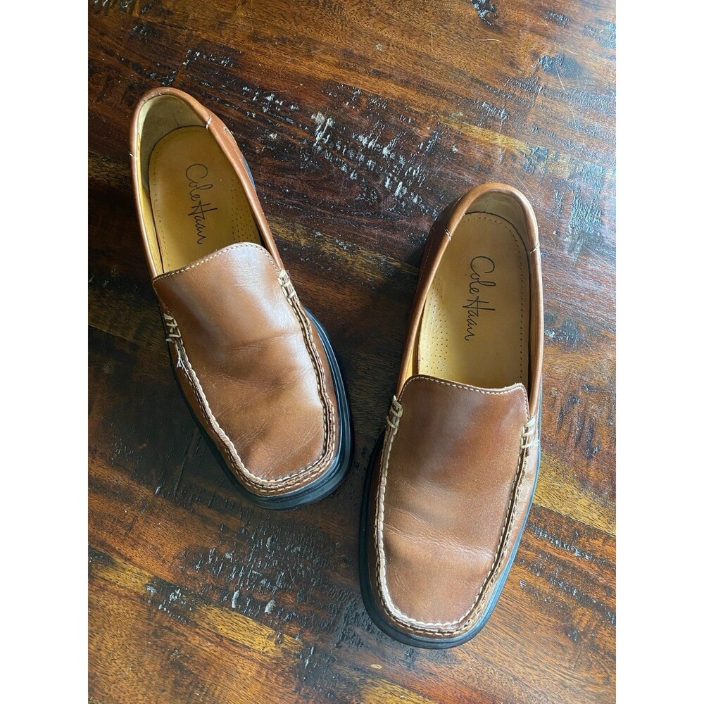 Cole Haan Air Santa Barbara Leather Loafers Mens US 9 Brown Casual Comfort